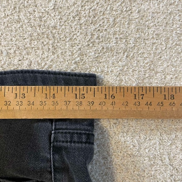 Levis 518 Women's Bootcut Jeans Size 3M Y2K Flared Wide Leg Faded Black Stretch - Picture 5 of 8